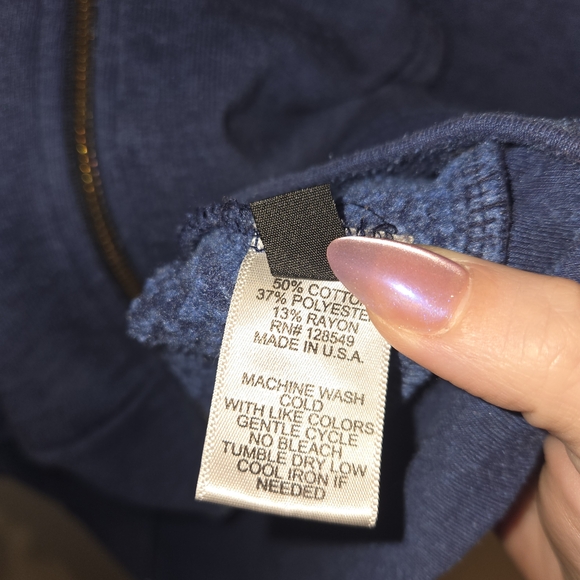 Aviator Nation Blue Zip-Up Hoodie with coloful Stripe! - Picture 8 of 11